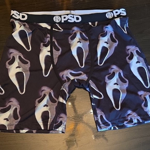 PSD Black and White Scream Face Boxer Briefs - Picture 1 of 4